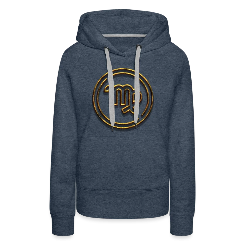 Virgo 3D Gold Women’s Premium Hoodie