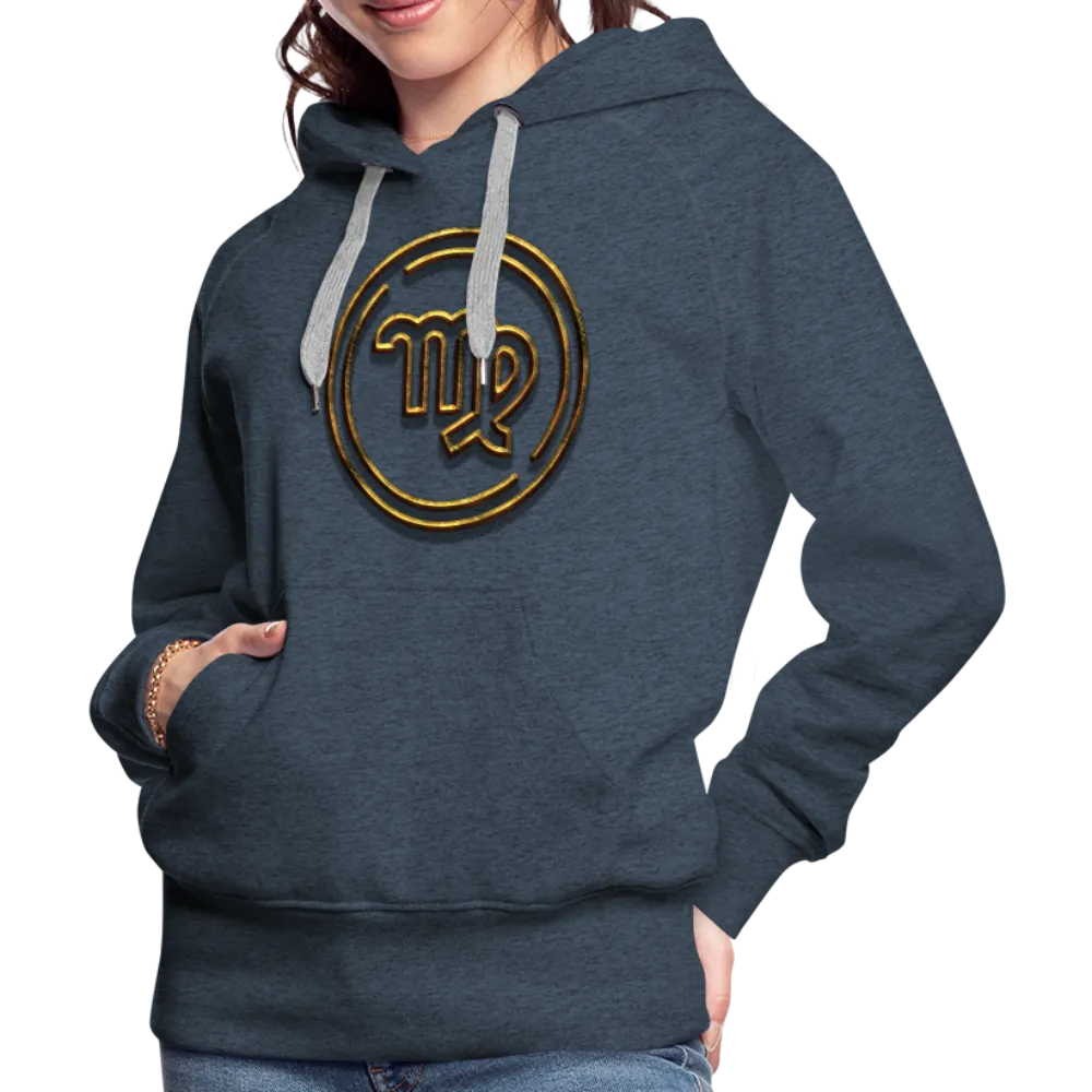 Virgo 3D Gold Women’s Premium Hoodie