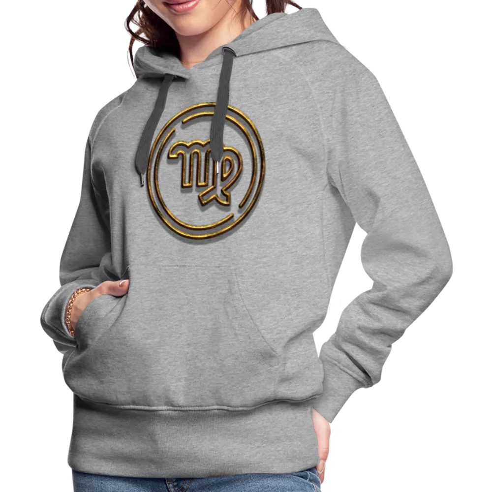 Virgo 3D Gold Women’s Premium Hoodie