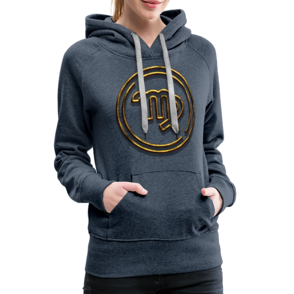 Virgo 3D Gold Women’s Premium Hoodie