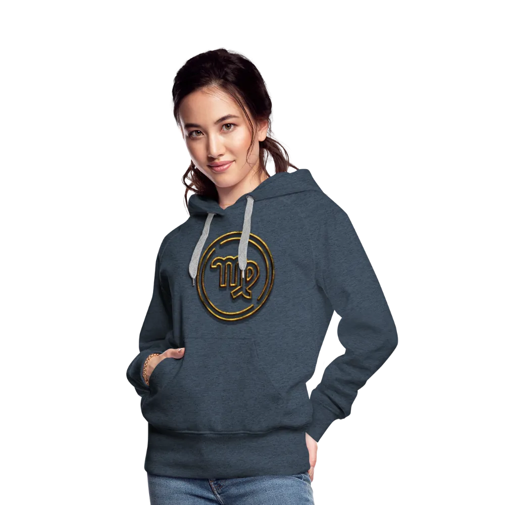 Virgo 3D Gold Women’s Premium Hoodie