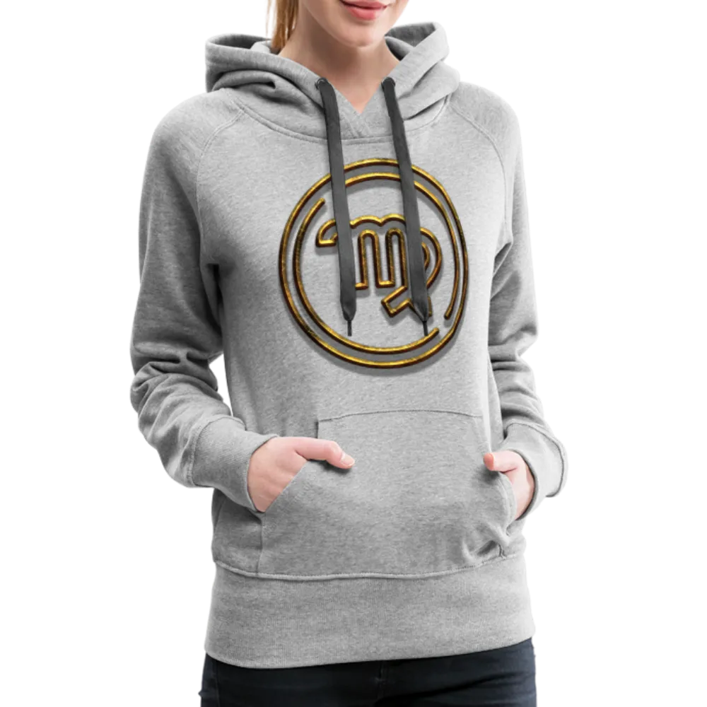 Virgo 3D Gold Women’s Premium Hoodie