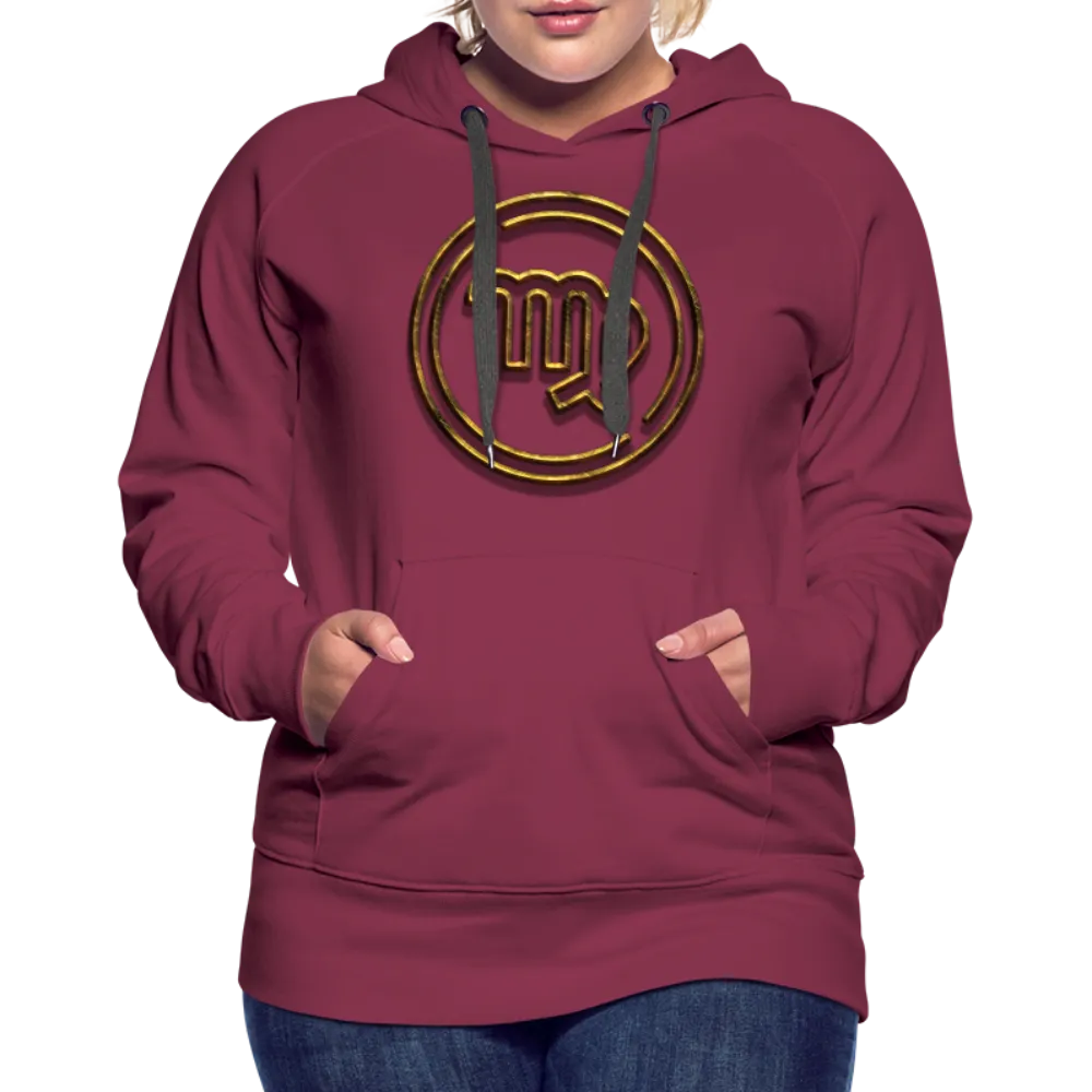 Virgo 3D Gold Women’s Premium Hoodie