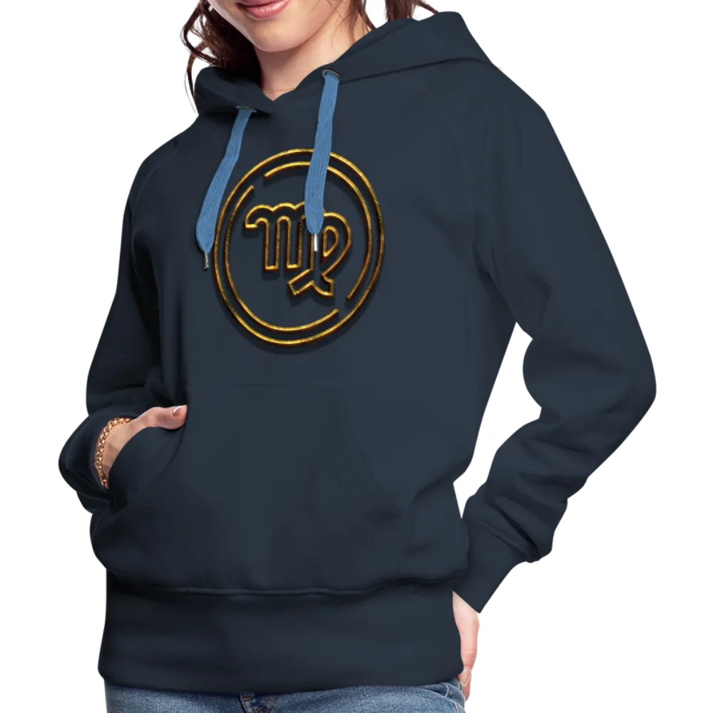 Virgo 3D Gold Women’s Premium Hoodie