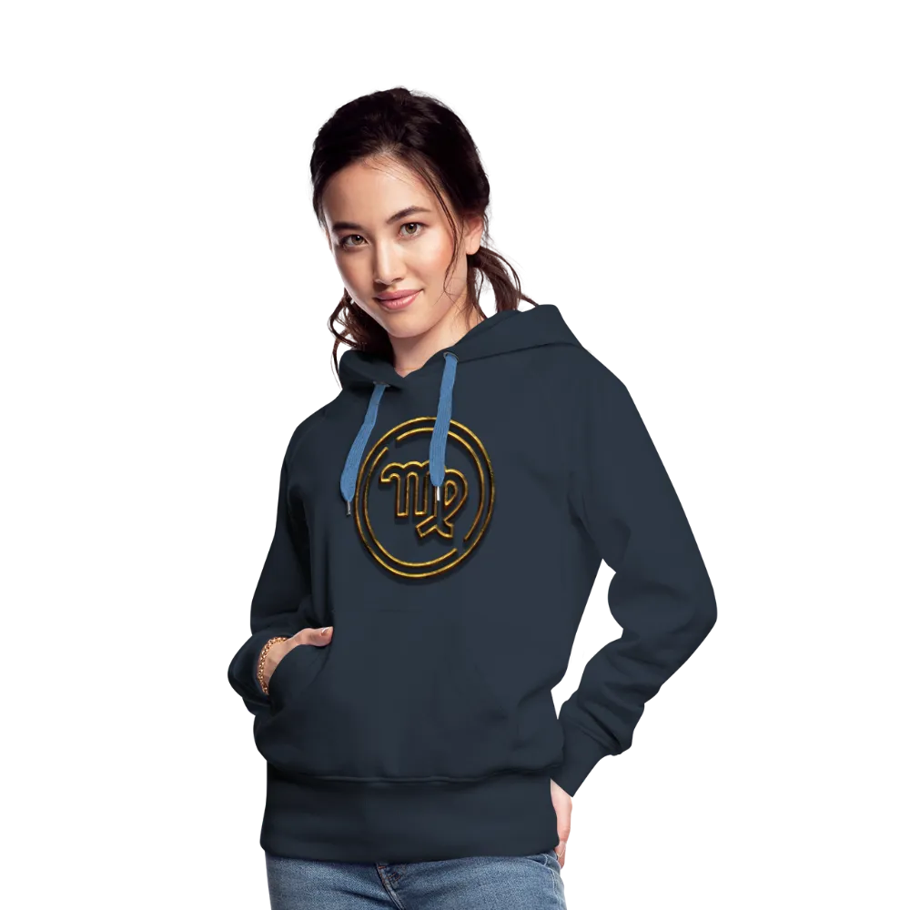 Virgo 3D Gold Women’s Premium Hoodie