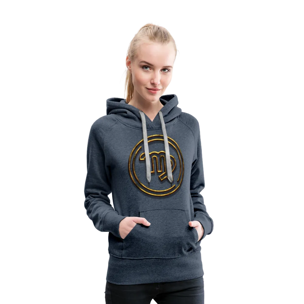 Virgo 3D Gold Women’s Premium Hoodie