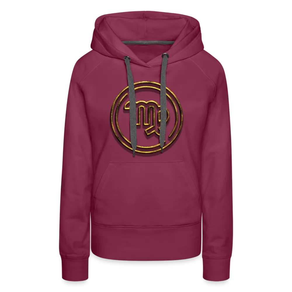 Virgo 3D Gold Women’s Premium Hoodie