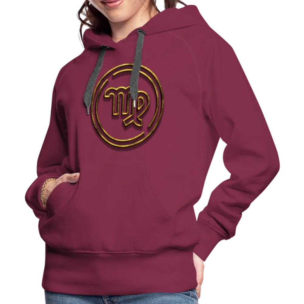 Virgo 3D Gold Women’s Premium Hoodie