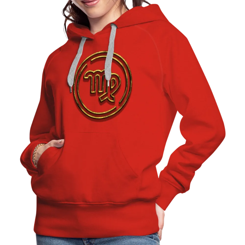 Virgo 3D Gold Women’s Premium Hoodie