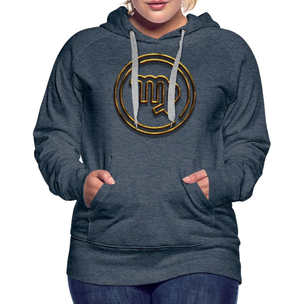 Virgo 3D Gold Women’s Premium Hoodie