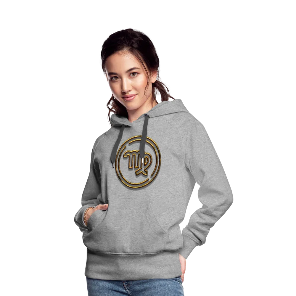 Virgo 3D Gold Women’s Premium Hoodie