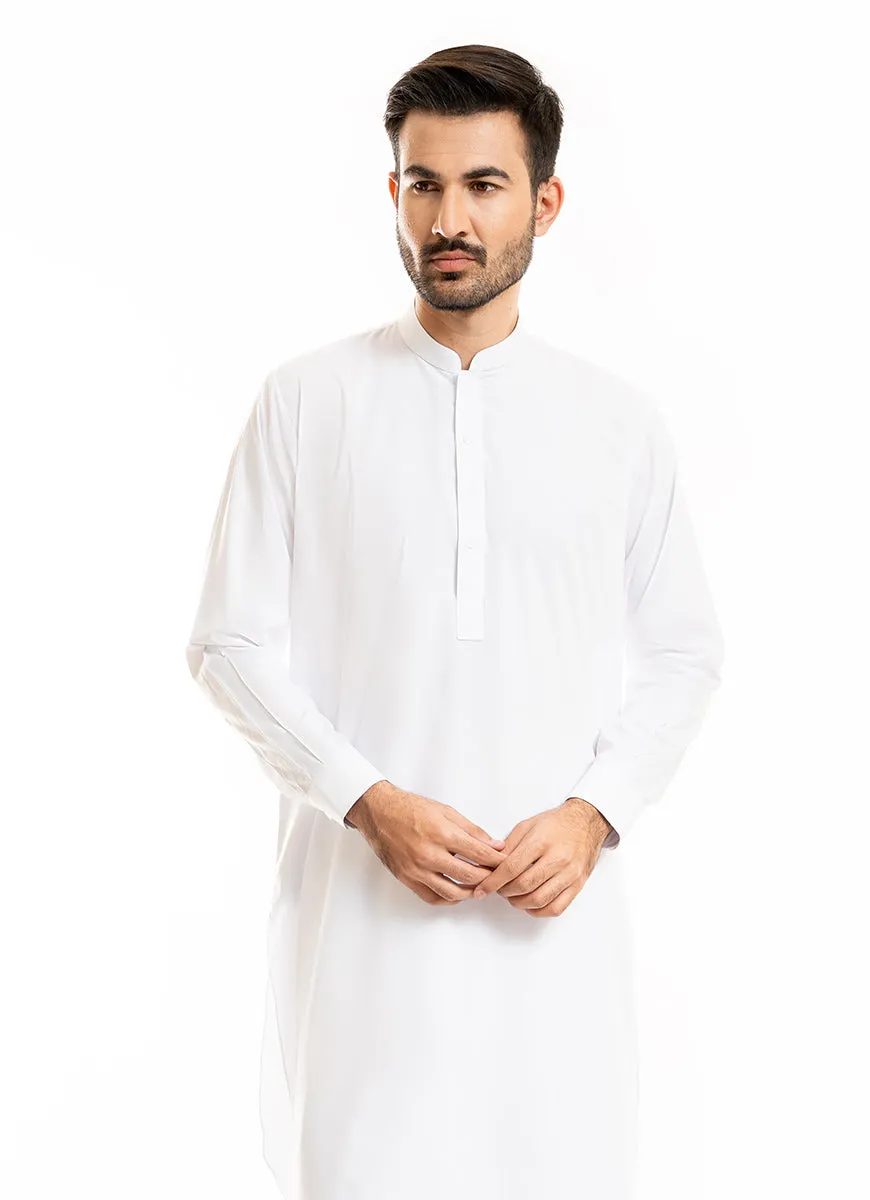 White Plain Delta Wash N Wear Shalwar Kameez Suit