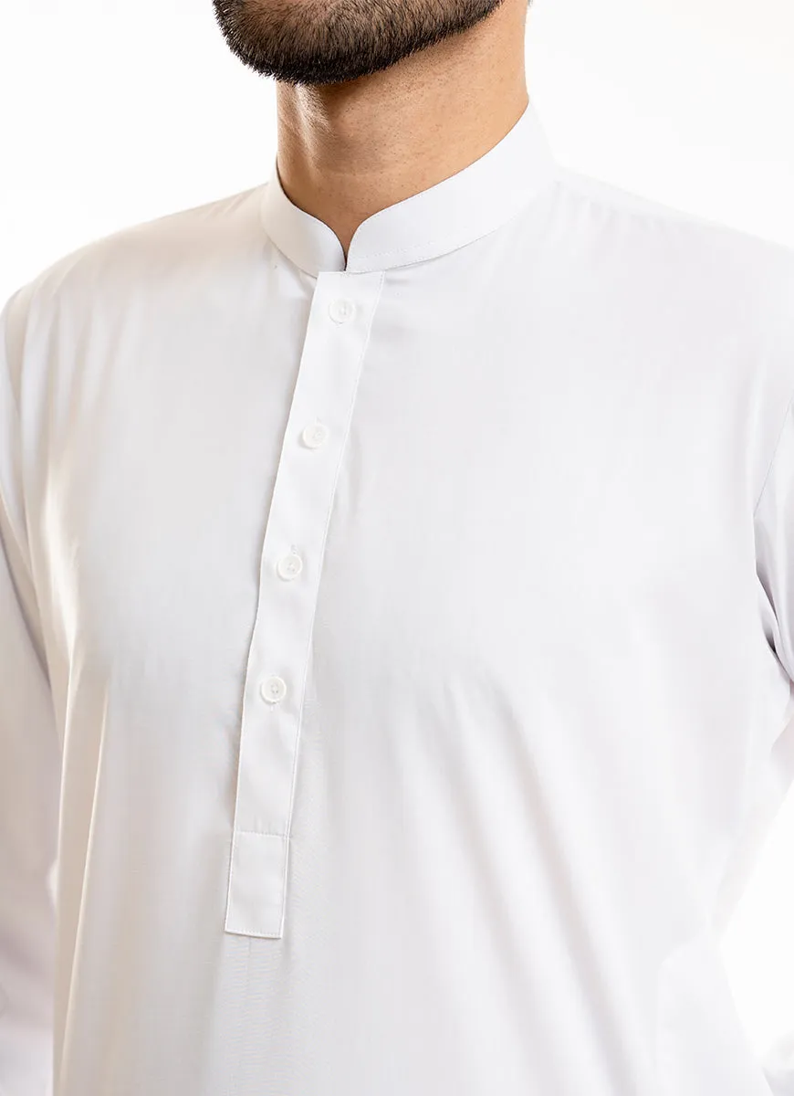 White Plain Delta Wash N Wear Shalwar Kameez Suit